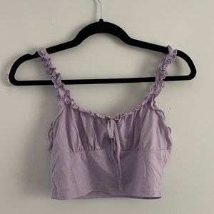 Ruffled strap, corset esk top